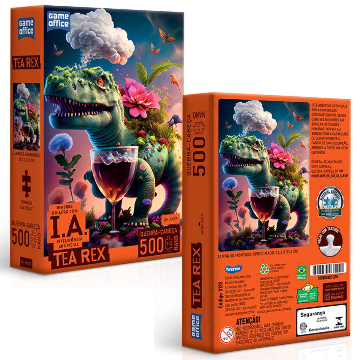 Kit Infantil: Meu Livrão de Colorir Mundo dos Dinossauros - Ciranda Cultural + Quebra-Cabeça Tea Rex 500 Peças Nano - Game Office Toyster Kit Infantil: Meu Livrão de Colorir Mundo dos Dinossauros - Ciranda Cultural + Quebra-Cabeça Tea Rex 500 Peças Nano - Game Office Toyster